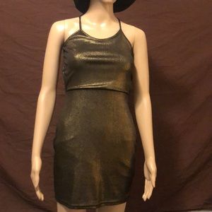 Gold/Black Dress